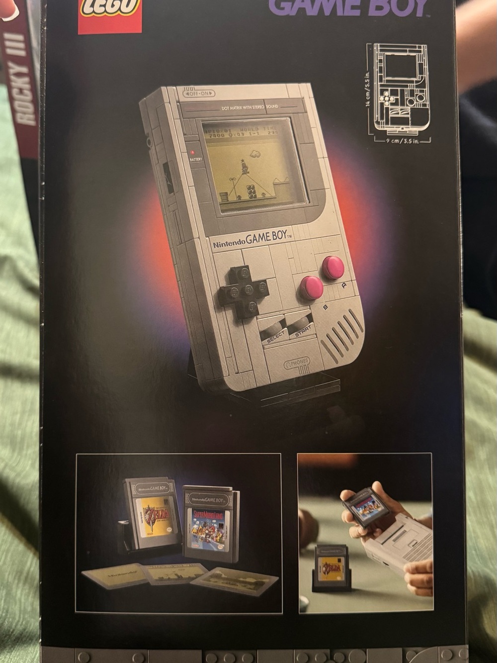 Lego Nintendo Game Boy Model in Gray with Pink Buttons